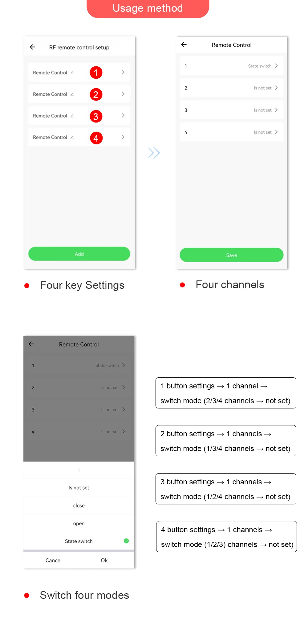 4-Kanal WLAN-Relais Smart Wireless Schaltmodul 4-Kanal 7-32V 85-250V 220V 110V 2200W RF433 4-Wege-Empfänger Kompatibel mit Tuya Alexa – Detail 14
