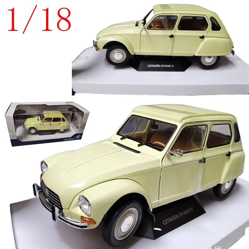 

Solido, литая под давлением модель Citroen DYANE 6, масштаб 1/18, классическая литая под давлением модель с управляемыми передними колесами, модель автомобиля из сплава, игрушки для мальчиков, подарок