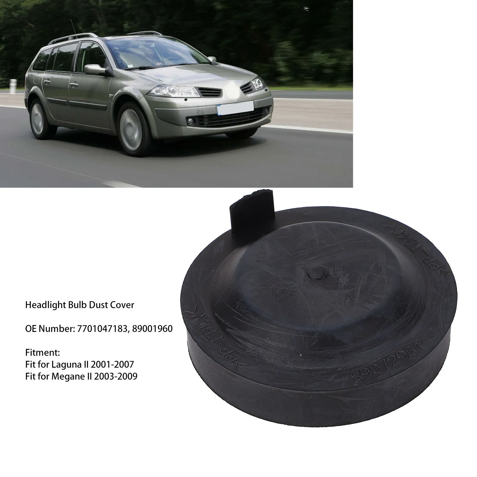 7701047183 Scratch Proof Front Headlight Cover Cap for Lagun Lid Cap Abrasion Resistant Dust Seal Replacement for Renault Models