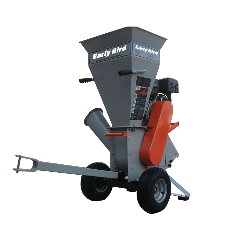 Branch crusher tracked garden shredder with electric  13ph wood chipper