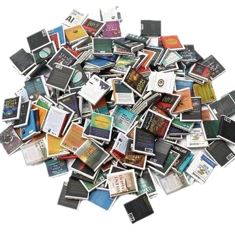 50pcs Dollhouse Miniature Mini Books Model Furniture Accessories Fun Bookstore Little Man Book