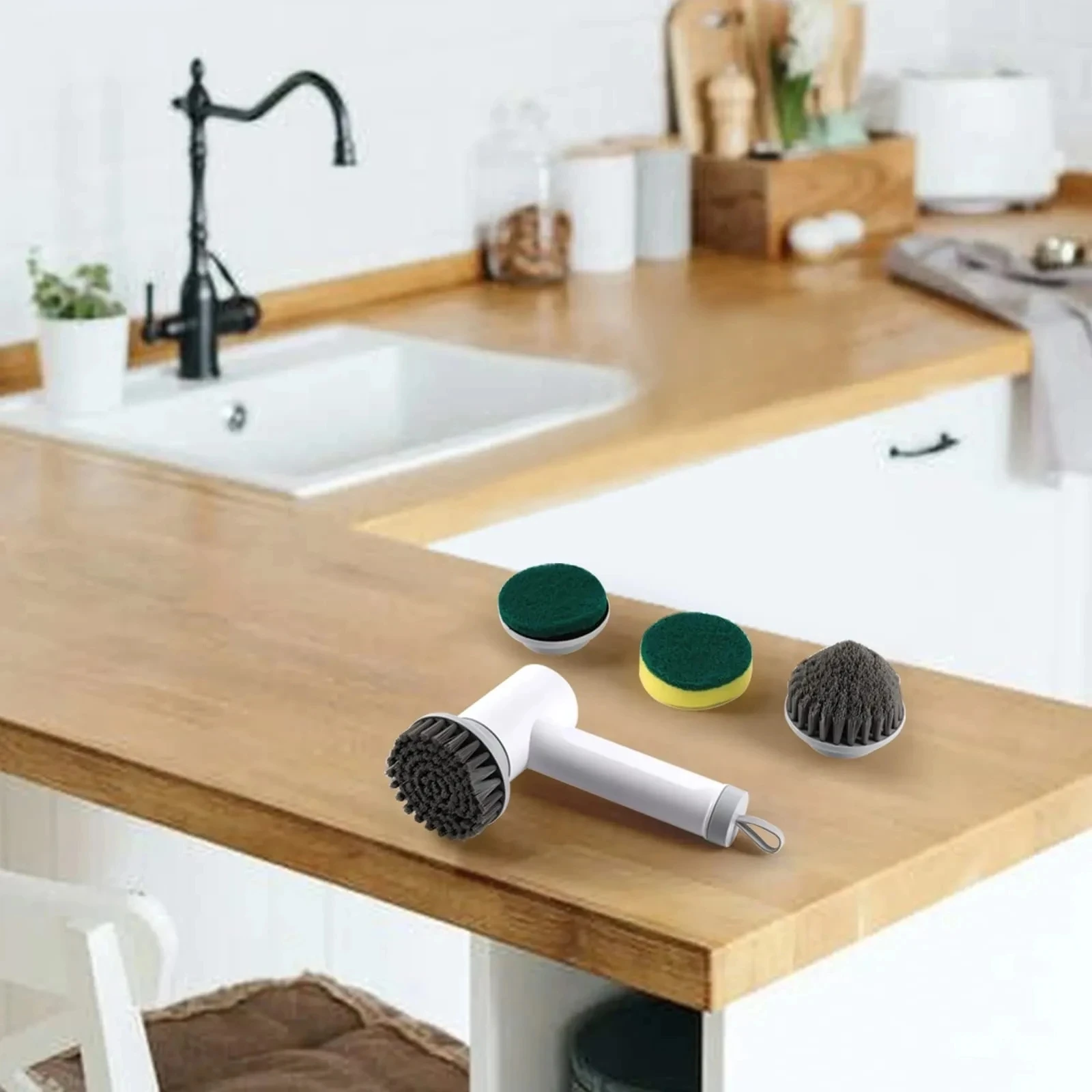 Wireless Electric Cleaning Brush 4 Heads Housework Kitchen Dishwashing Brush Bathtub Tile Professional Cleaning Brush New
