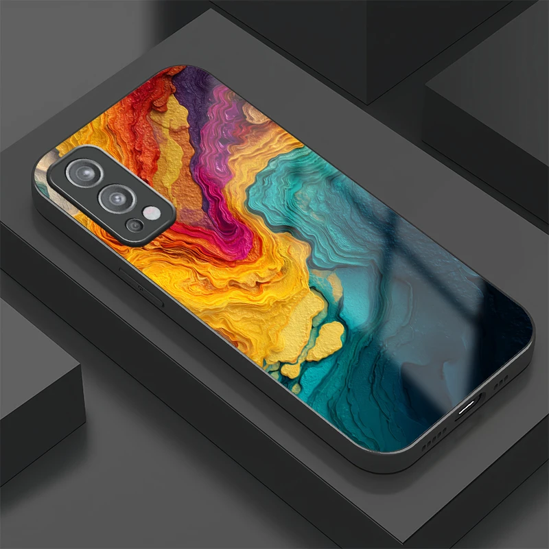 Модный чехол для телефона из закаленного стекла для Oneplus Nord N20 CE 4 2 Lite 4 3 N30, защитный чехол-бампер с мраморным узором и защитой от падения