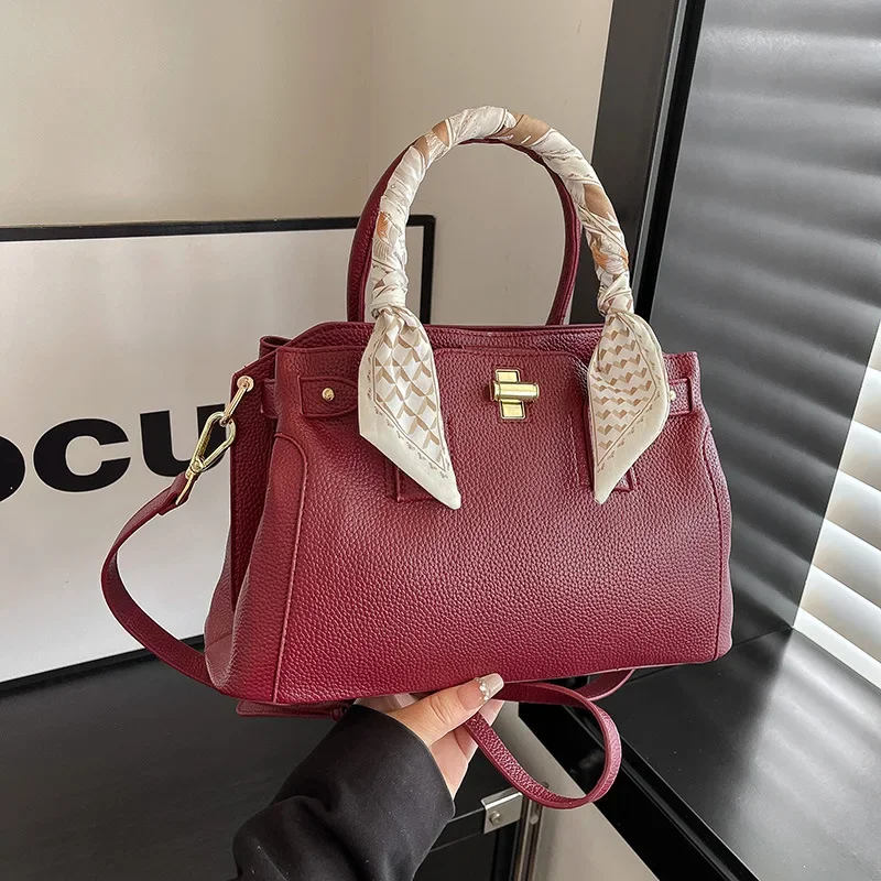 Borsa a tracolla da donna di grande capacità dal design di nicchia - Borsa a tracolla tote di fascia alta Borsa multistrato alla moda per lavoro/viaggio