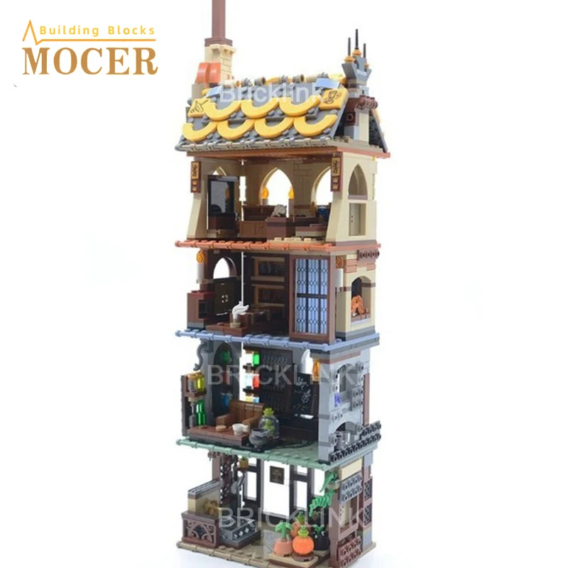 

MOCER MOC Magic Book 4 in 1 Transform Magic Tower Hogwartsed Moment 76382 76383 76384 76385 Set Building Blocks kid Toys Gift