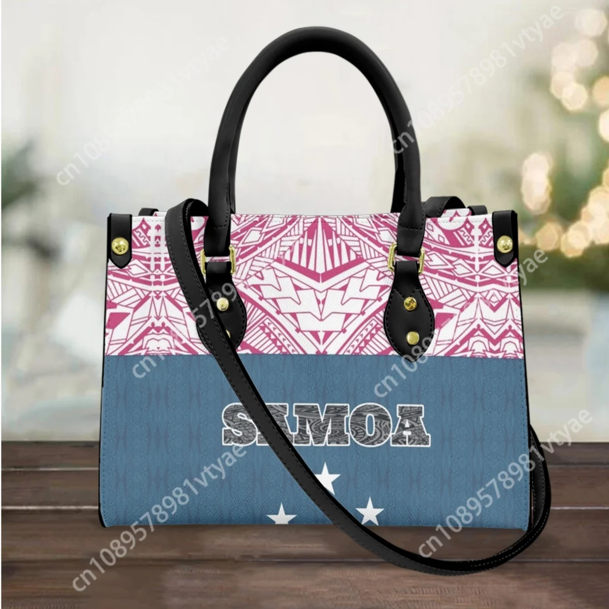 

Polynesian Samoa Handbags Tribal Design Luxury Leather Top-handle Bags and Purse for Women Vintage Totes Shoulder Bags Woman