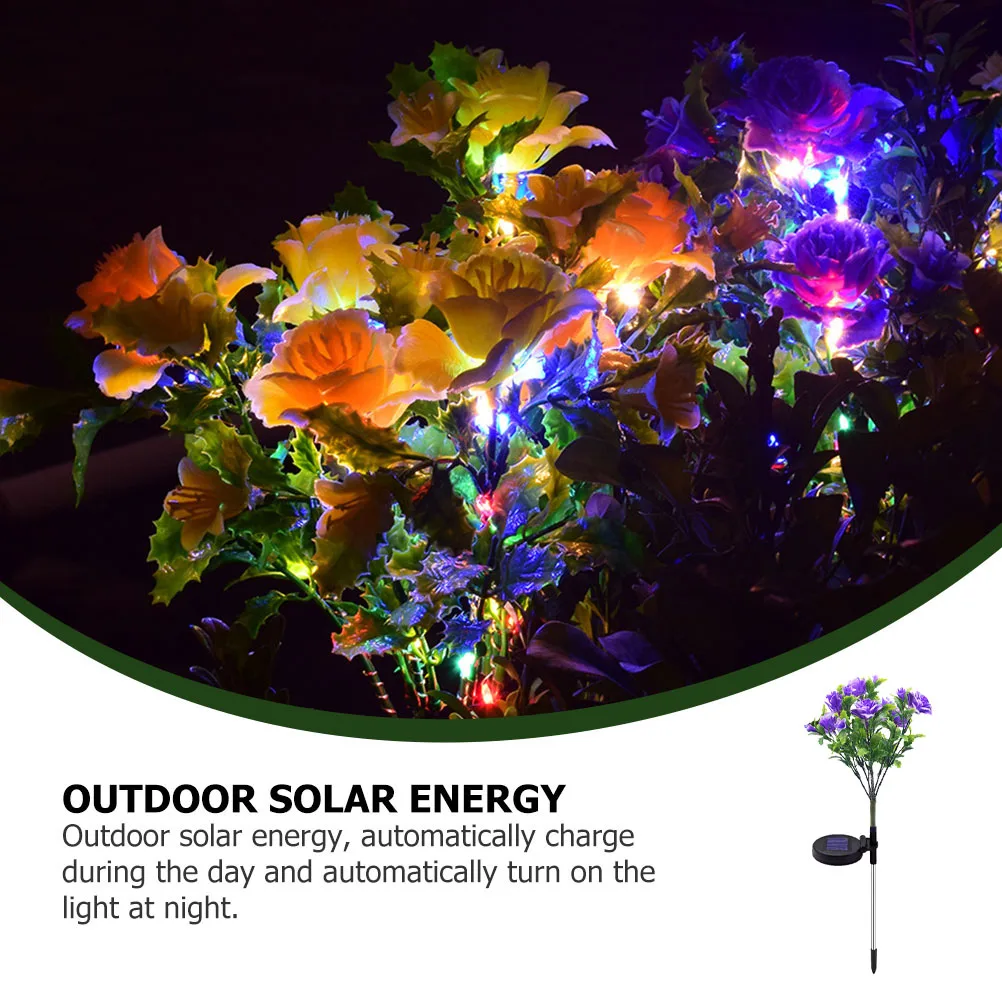 

Solar Flower Lamp LED Garden Light Carnation Lawn Solar Light Waterproof Outdoor Lighting Adornment Stainless Steel Tube Durable