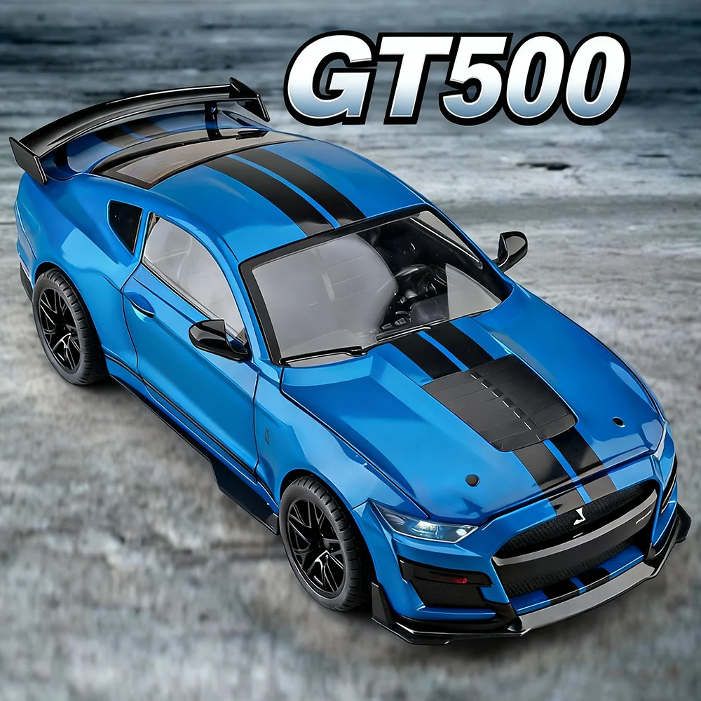 

Большой размер 1/18 Mustang Shelby GT500, литые под давлением из сплава, модели спортивных автомобилей, 4 двери, можно открыть, металлические транспортные средства для детей, игрушки, подарки