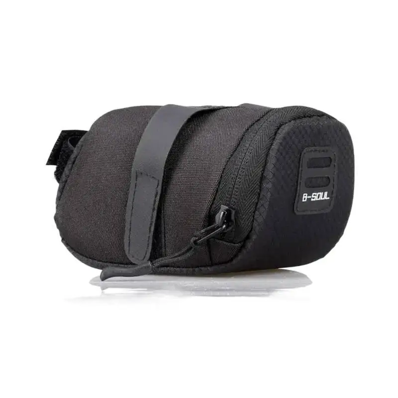 Sac de selle de vélo étanche, sac de rangement de tige de selle pliable avec bande réfléchissante, accessoires de vélo