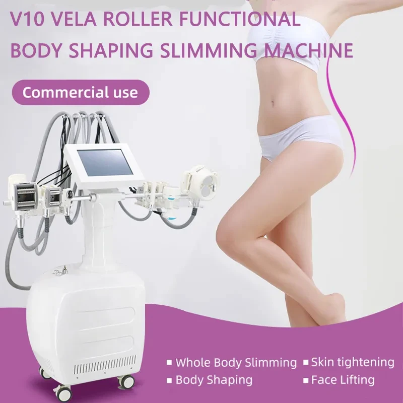 V10 Vela Roller Ultrasound Cavitation slimming Machine Fat Removal Body Shape RF Skin Tighten Face Lifting Machine