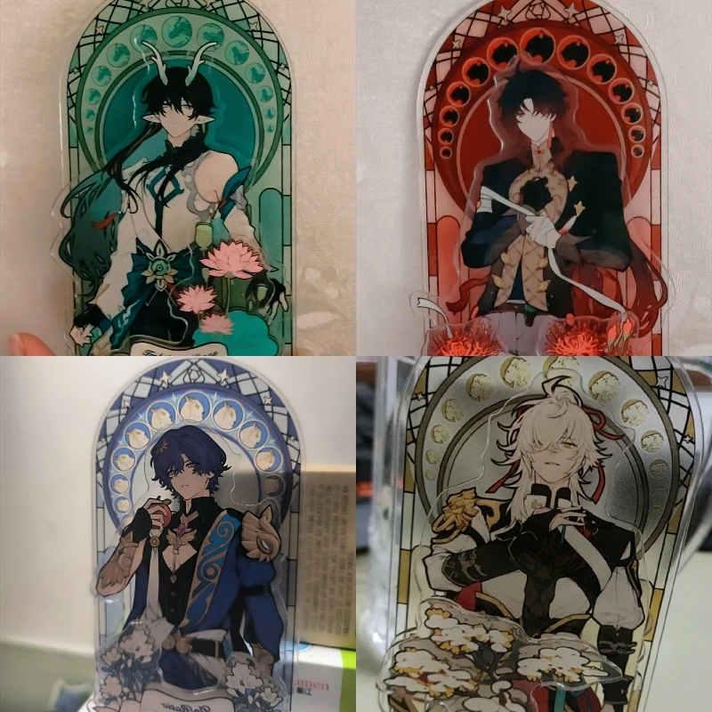 Honkai:Star Rail Stained Windows Acrylic Figure Stand Model Plate DIY Desk Decor Standing Sign Collection Ornament For Fans Gift