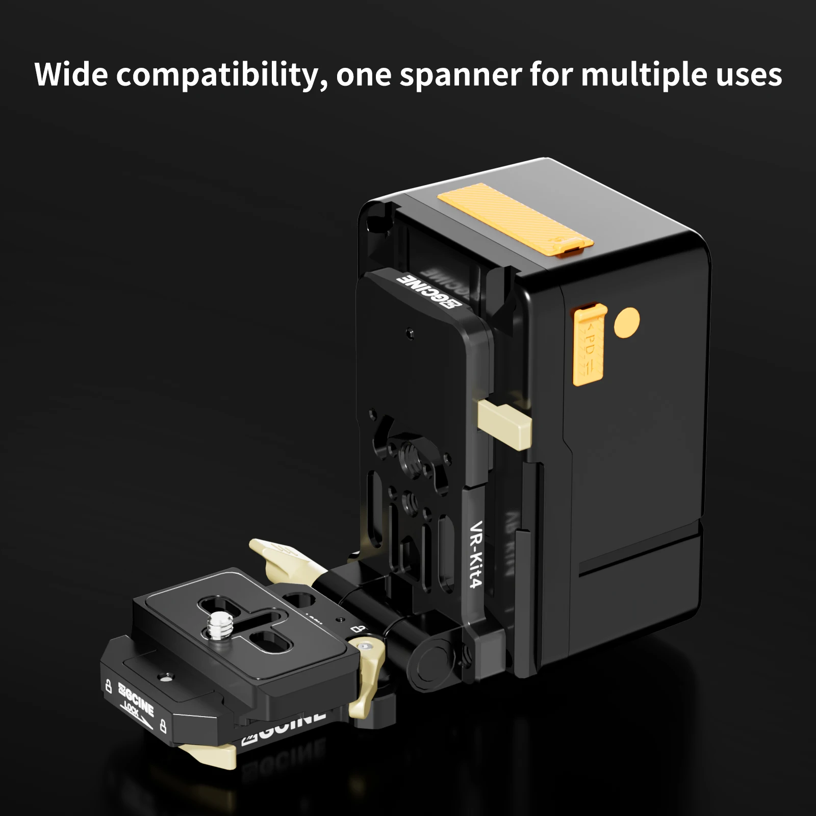 ZGCINE VR-KIT4 Składana Płytka Akumulatora V-Mount 38mm Szybkozłączka Standardowa Płytka Akumulatora V-Lock Adapter Składany