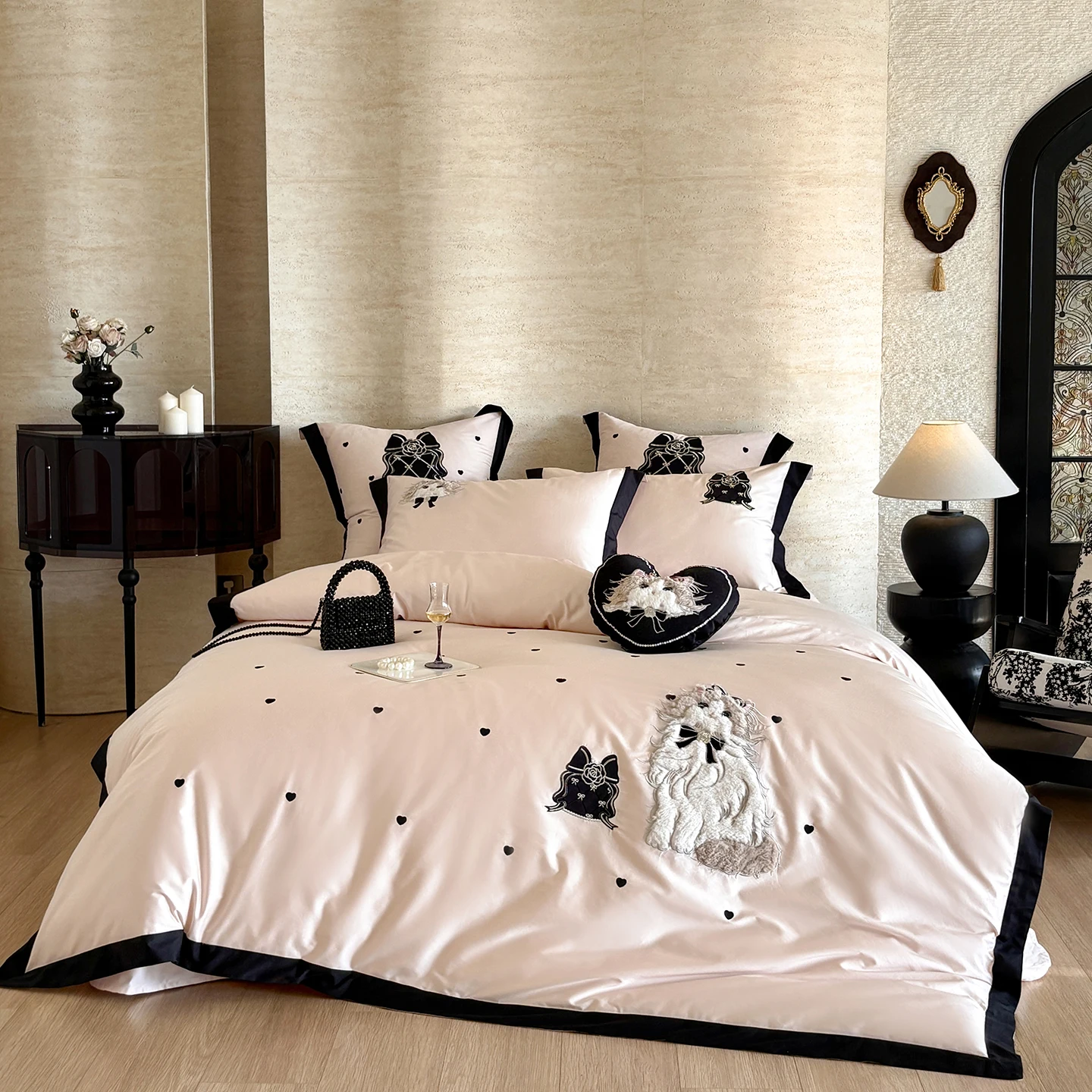 Conjunto de Cama Luxuoso com B - Embroidery Quilt Cover avaliação e preço