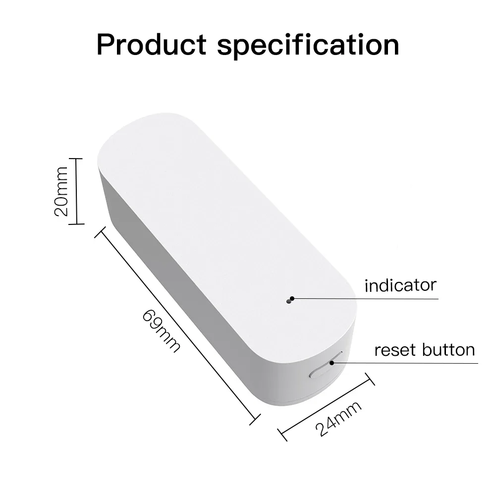 MOES Zigbee 스마트 진동 센서 감지, Tuya 스마트 라이프 앱 알림, 실시간 모션 충격 알람, 기록 기록