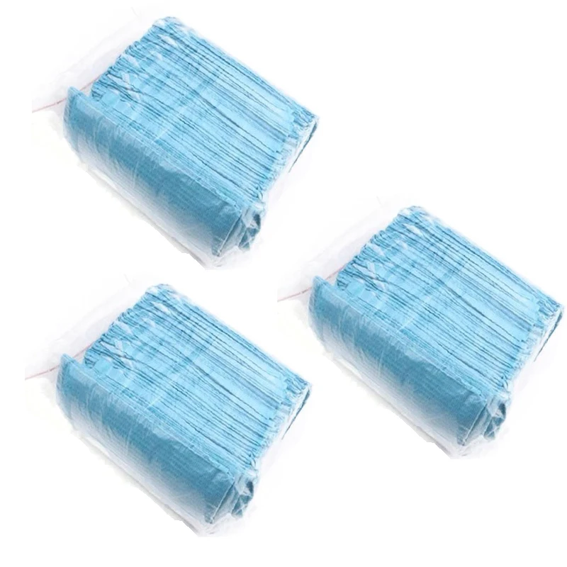 

90Pcs Dental Disposable Lace Up Bib Clean Wipes Piercing with Rope Waterproof Sheets Paper Pad Lab Hygiene Care