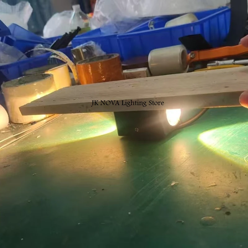 Outdoor Waterproof Yellow Cave Stone Medieval Wabi Sabi Bedroom Cream Wind Up and Down Luminous LED Wall Lamp Outdoor Lighting