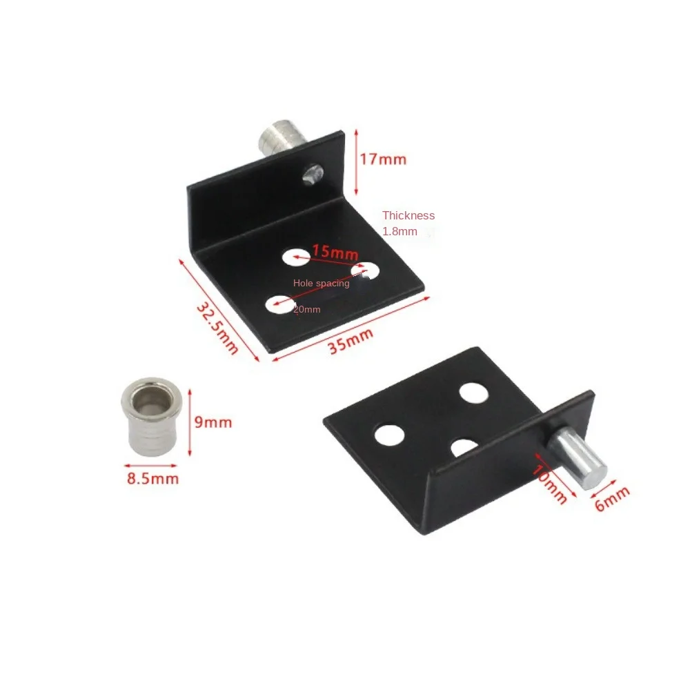 1 زوج الفولاذ المقاوم للصدأ محور CT رموز الزاوية جلبة فضية أدراج مفصلات الأبواب عمود مخفي #6