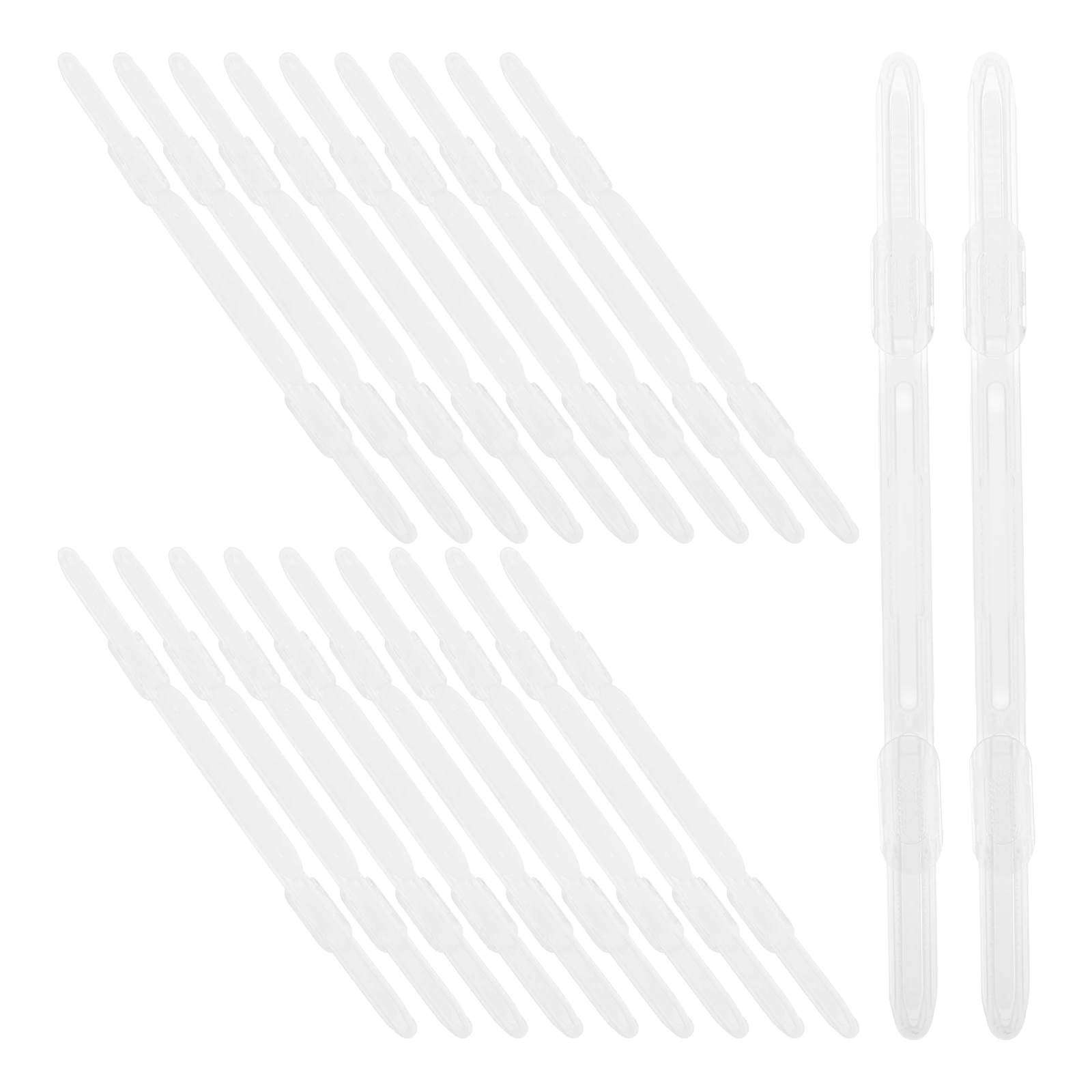 20pcs Multifunctional 2-Hole Binder Clips Plastic Binder Mechanisms For Notebook Loose Leaf Binders Spine Inserts Folder