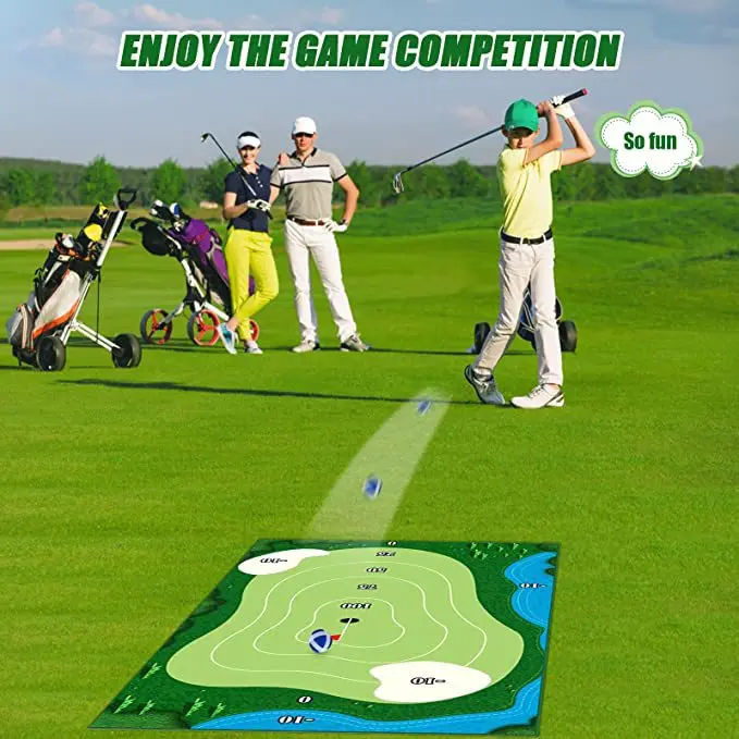 Indoor and Outdoor Golf Swing Trainer Camping Tourism Golf Strike Pad Game Set Outdoor Parent-child Interaction Golf Sports Pad