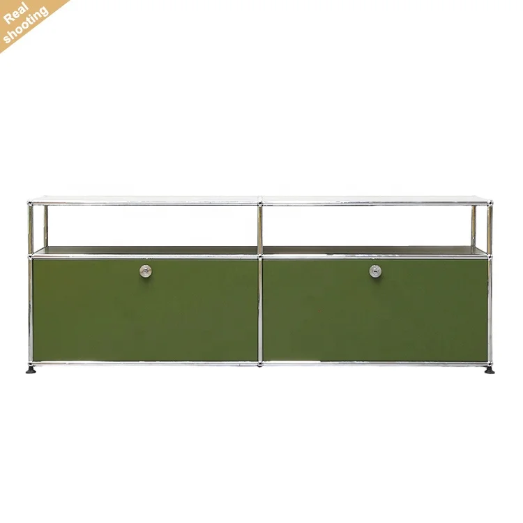 

Modern Stainless Steel Assemble Cabinet Multi Functional Shelving Living Room Storage Cabinet for Home