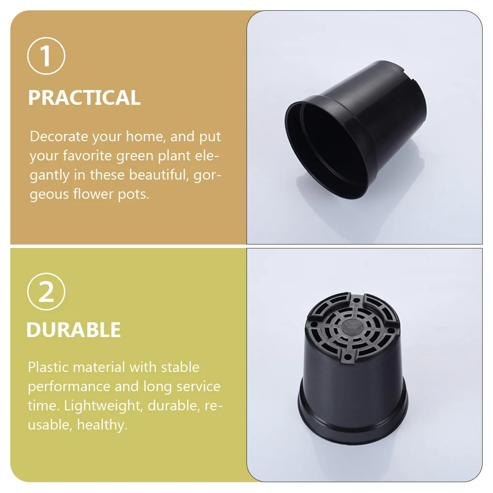 

20pcs Plastic Flower Pots Plant Nursery Containers Durable Lightweight Garden Decorative Home Plants Pot Gardening Container