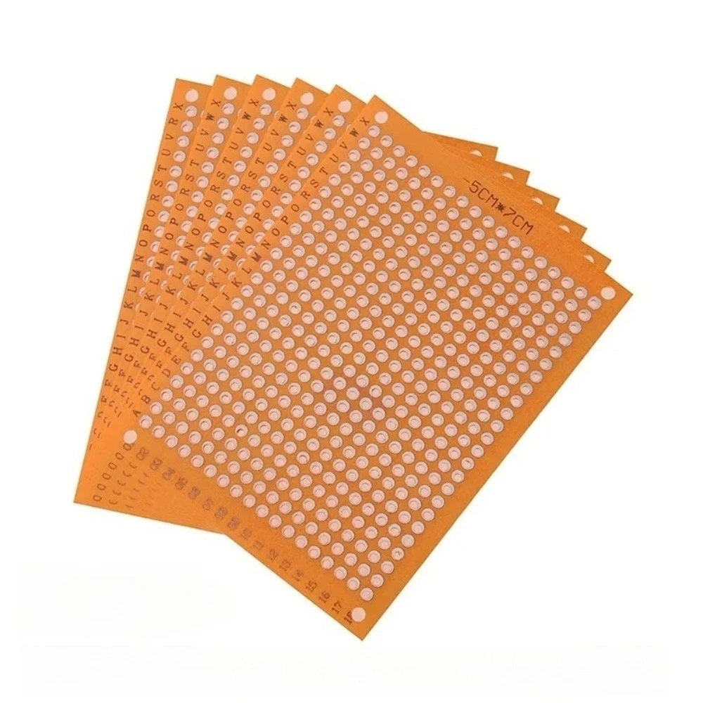5/10/20Pcs 5x7cm Copper Perfboard Paper Composite PCB Boards Universal Breadboard Single Sided Printed Circuit Board DIY Solder