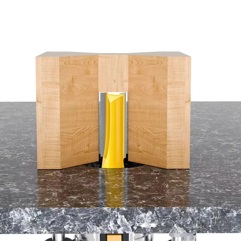 2 قطعة 12 مللي متر 1/2 الصلبة كربيد الخامس شكل لسان قطع بت سكين مسطحة القاع قواطع المطحنة راوتر بت لنافذة باب الخشب #3