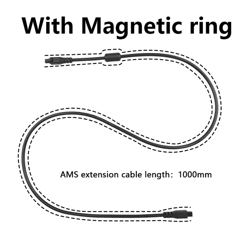 For Bambu Lab AMS Lite 1M 4-Pin Extension Cable for A1/A1mini 3D Printers for Home School Office Etc.