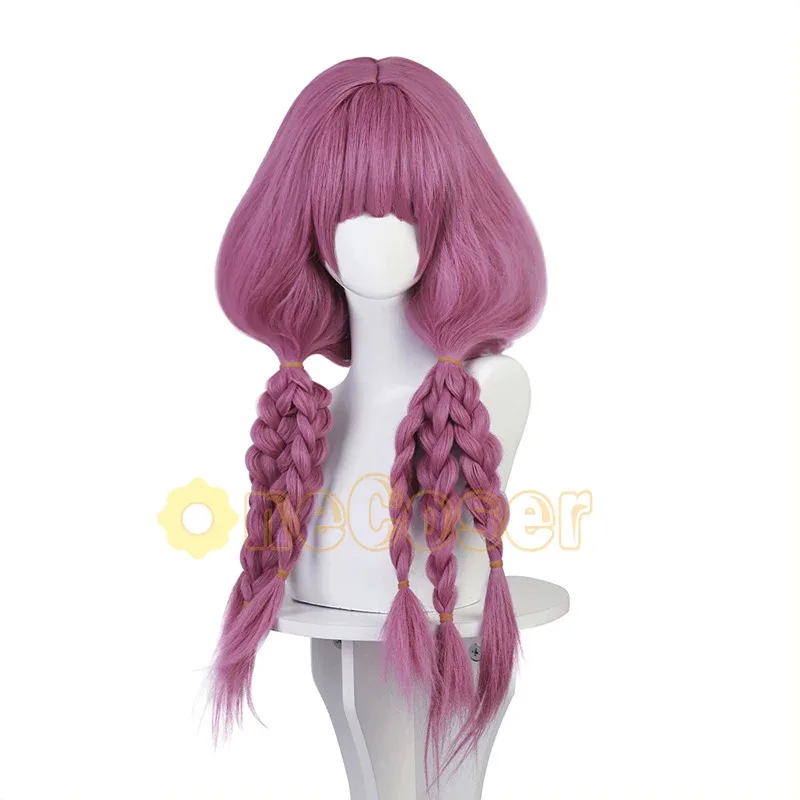 QQ34Aura 코스프레 Azuma Anime Frieren Beyond Journey's End Aura the Guillotine Horns Haipins 섬유 헤어 + 가발 모자 할로윈