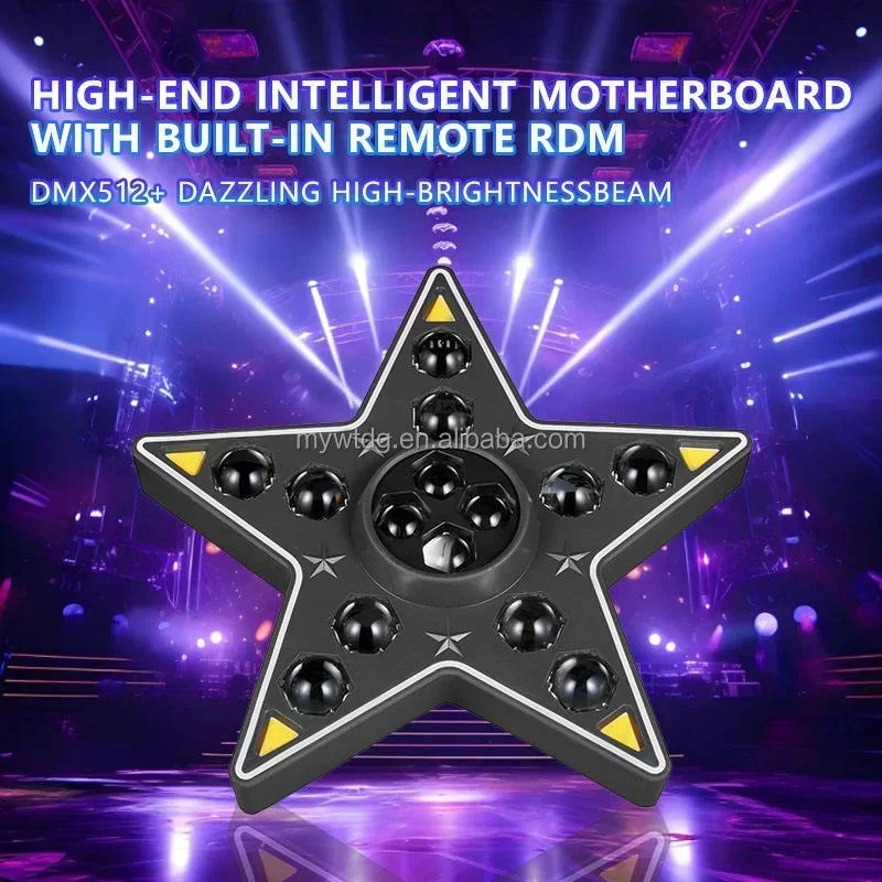 200W LED RGBW 4in1 Starry Beam Light Gold COB Beam Disco Lamp Retro Stage Light for Bar Party Backlight
