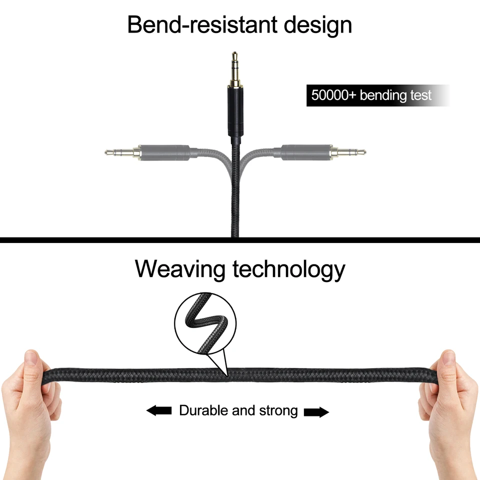 OKCSC AX Dual 3.5mm to 2.5/3.5/4.4mm Headphone Replacement Cable