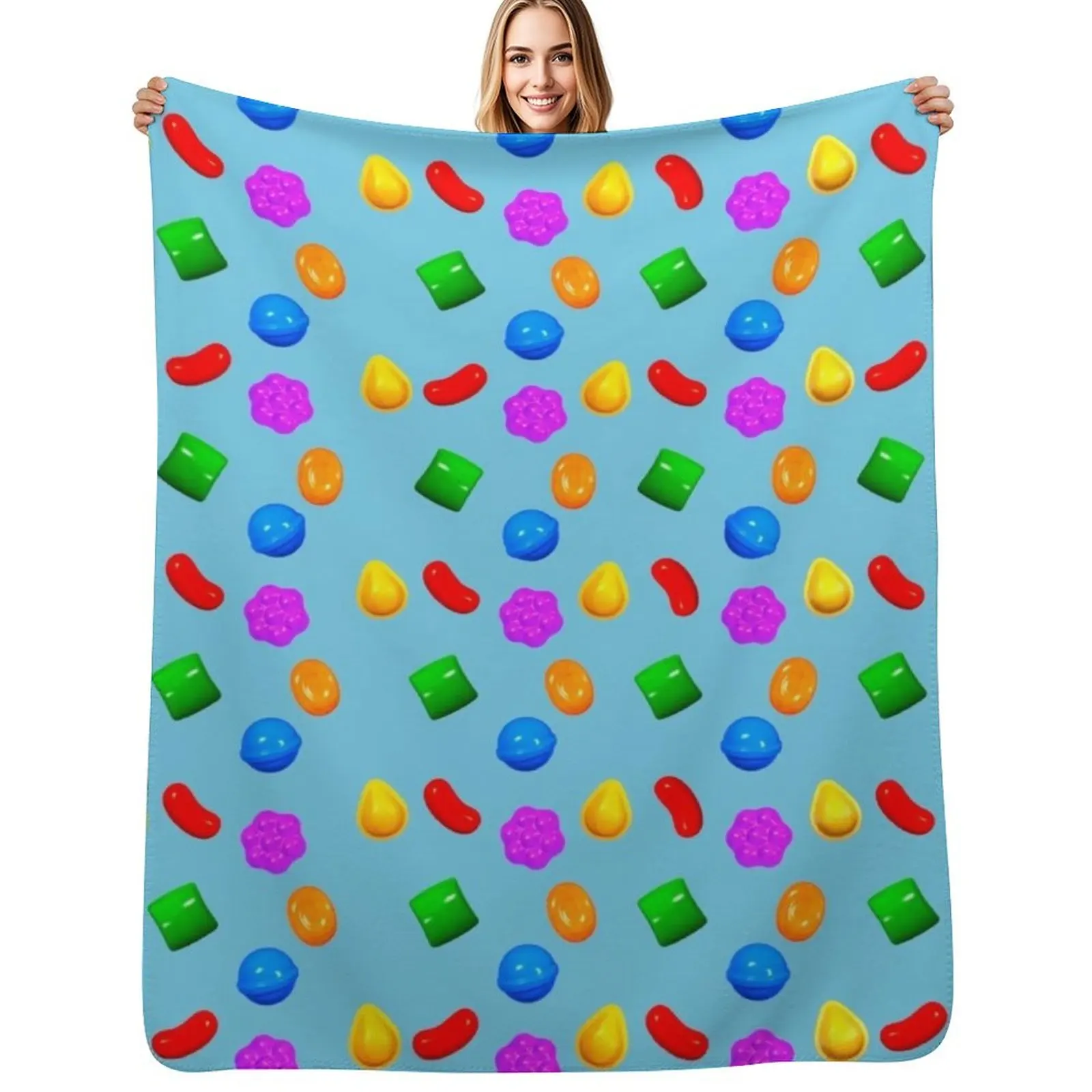 Gotta Crush Some Candy Crush Throw Blanket Cozy Throw Blanket for Bed Sofa Chair