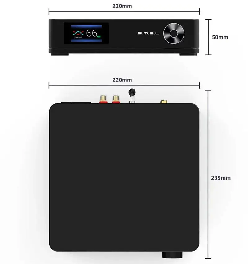 SMSL SA400 High Resolution Power Amplifier 230W NJW1195 BASS Preamp Output Bluetooth5.0 2x Digital Power Amp with Remote Control