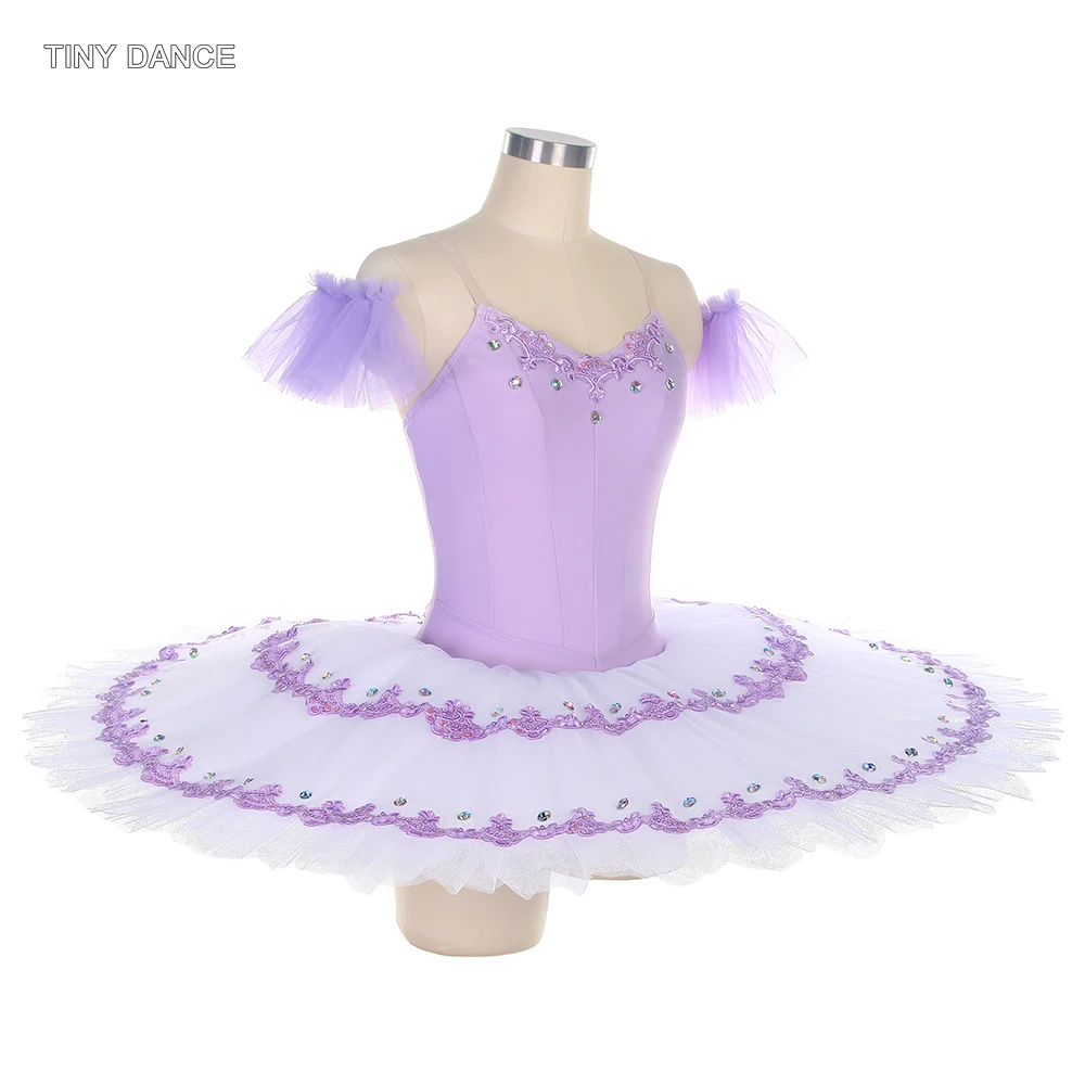 GDC lilas professionnel Tutu filles classique Ballet danse Tutu Solo danse crêpe Tutus ballerine robes femmes Dancewear BLL409