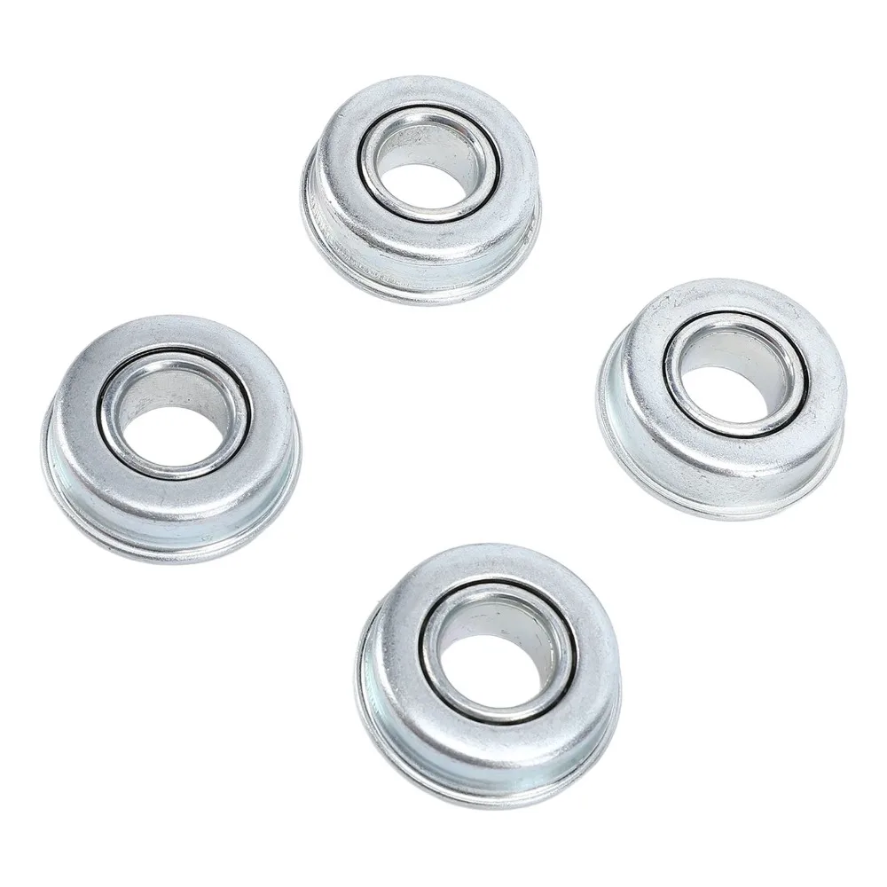 4PCS Silver Lawn Mower Bearings Heavy Duty Compact Ball Bearing Replacement All Wheel Drive Steel Material Mower Shaft Bearings