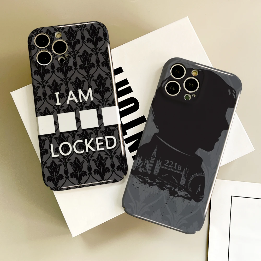 The Tv S-Sherlocks Phone Case For IPhone 16 15 14 13 12 11 Plus Pro Max Mini Glossy HD Hard Cover Film Shell