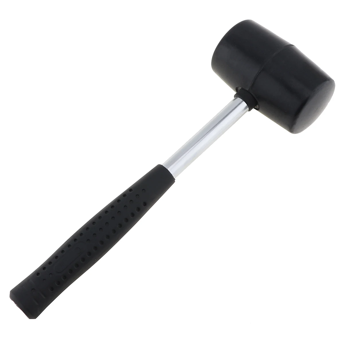 Black Non-elastic Rubber Hammer Tile hammer with Non-slip Handle DIY Hand Tool and Round Head