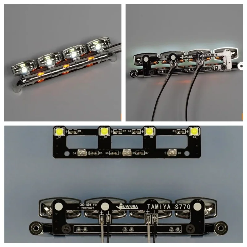 

1:14th Scale LED Headlights Light Board Lamp for Tamiya RC Dump Truck For SCANIA 770S 6×4 56368 8X4 56371 Car Accessories