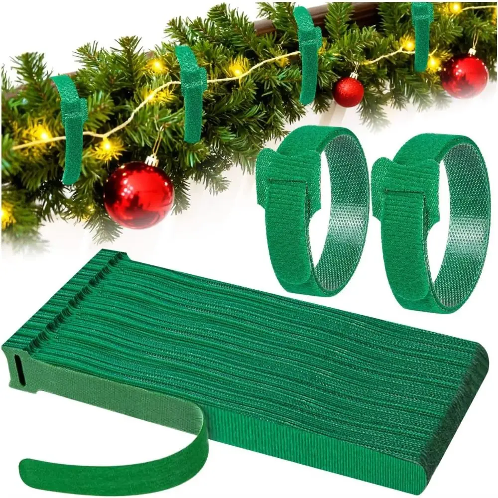 50/100PCS New Nylon Hook Loop Cable Ties Adjustable Flexible Plant Ties Reusable Wire Organizer Office Wiring