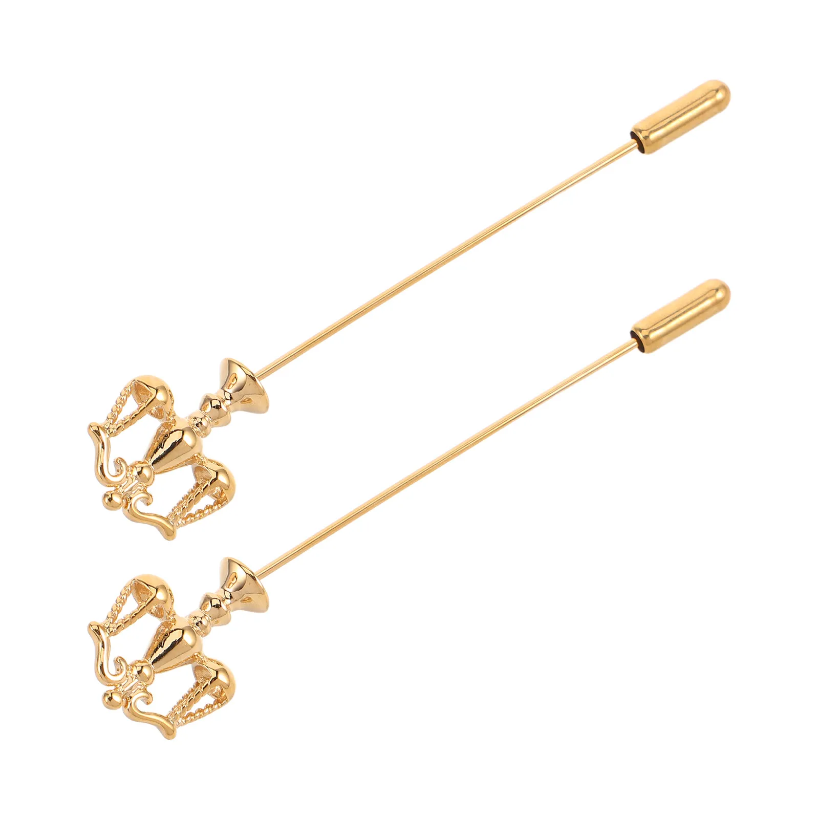2 Pièces Broche Épingle de Revers Balance de la Justice Dorée, Badge d'Avocat, Accessoire de Col de Costume, Cadeau de Noël
