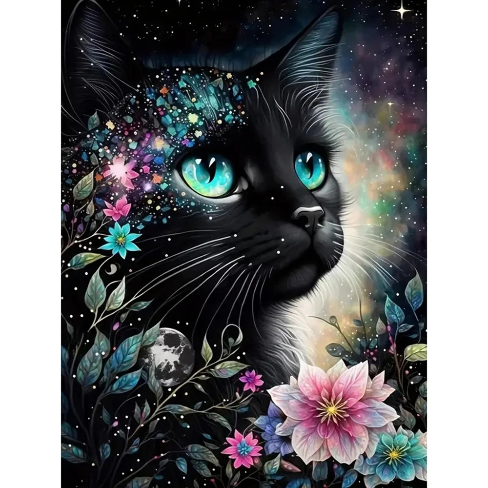 Diamant Stickerei Schwarze Katze Mosaik Tier Neue Ankunft DIY Blume Malerei Bild Strass Handwerk
