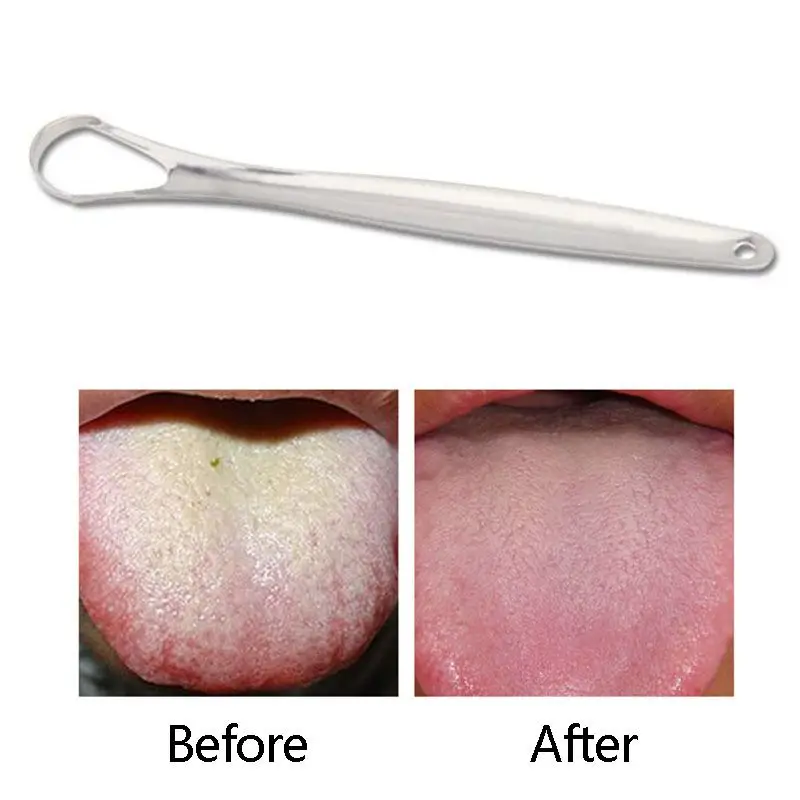 Reusable Mouth Brush Coating Cleaner Remove Bad Breath Oral Hygiene Tongue Scraper Oral Care Cleaning Brush