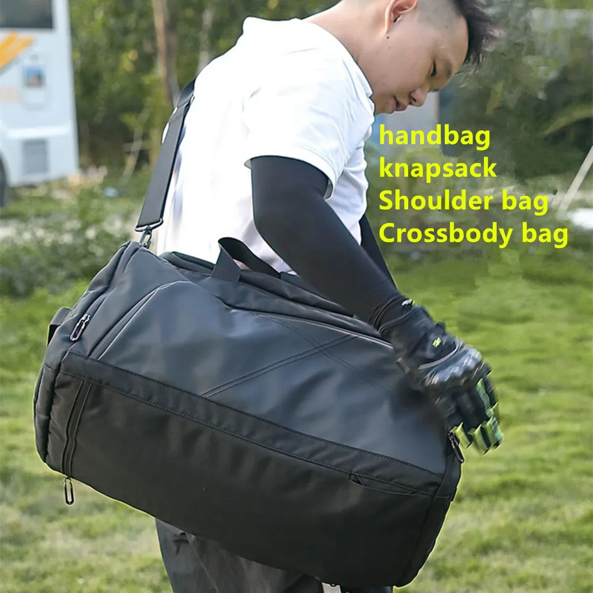 مقاوم للماء كتف واحد حقيبة كروسبودي حقيبة يد للسفر اللوحي تخزين حقيبة الظهر الأحذية الأمتعة حقيبة الأعمال USB الرياضة Packback
