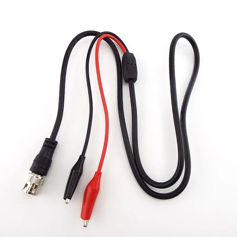 1meter BNC Male Plug connector cable to Dual Alligator Clip Oscilloscope DIY Test Probe Leads wires cable Crocodile Clips A6