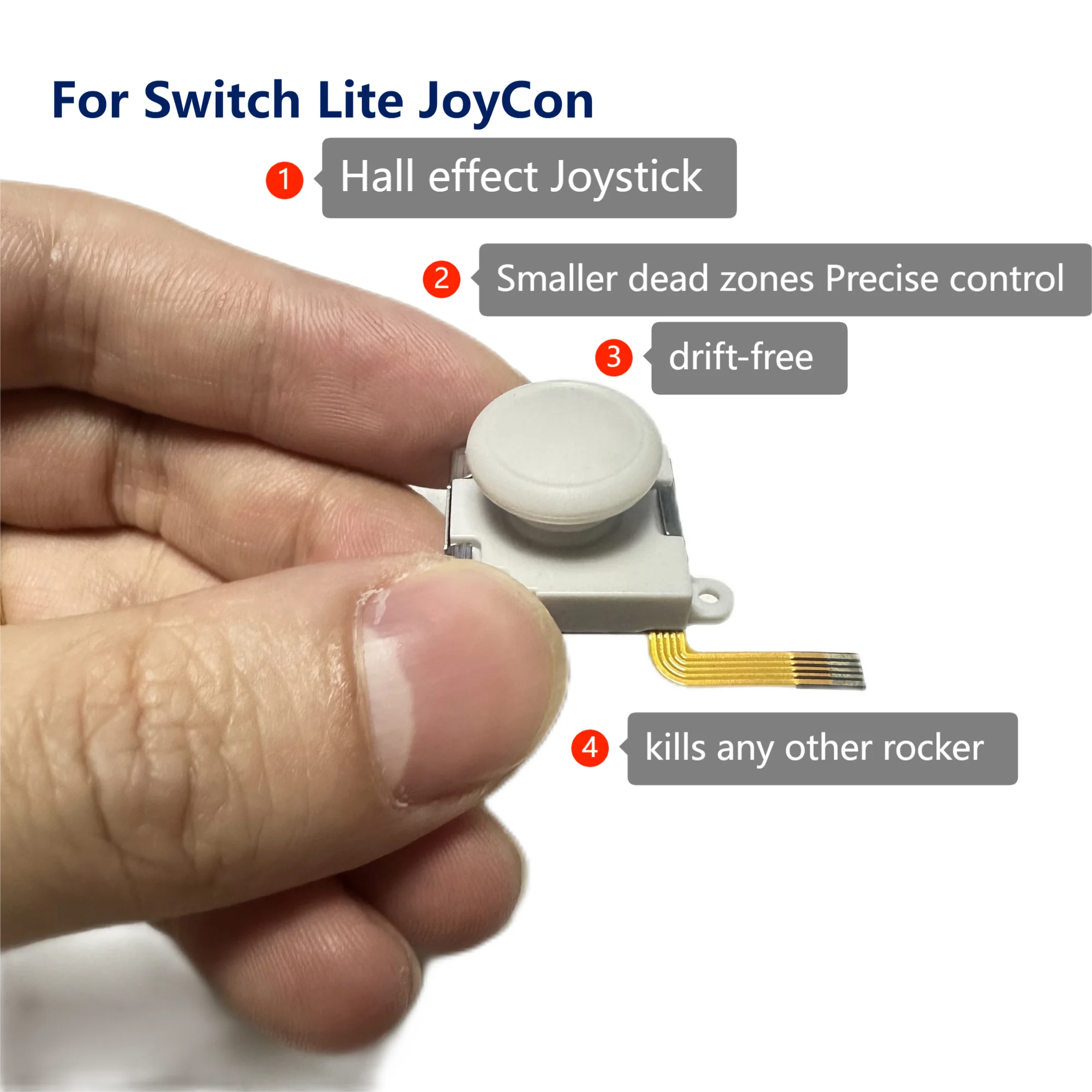 100PCS For Switch Lite JoyCon Rocker Game Hall effect Joystick Smaller dead zones Precise control drift-free