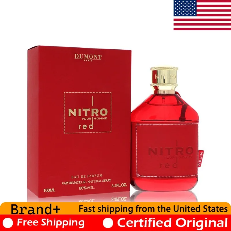 

Dumont NITRO RED 3.4oz Eau de Parfum Spray Lasting Aromatic Fruity Pheromones Perfume Cologne 100 ML