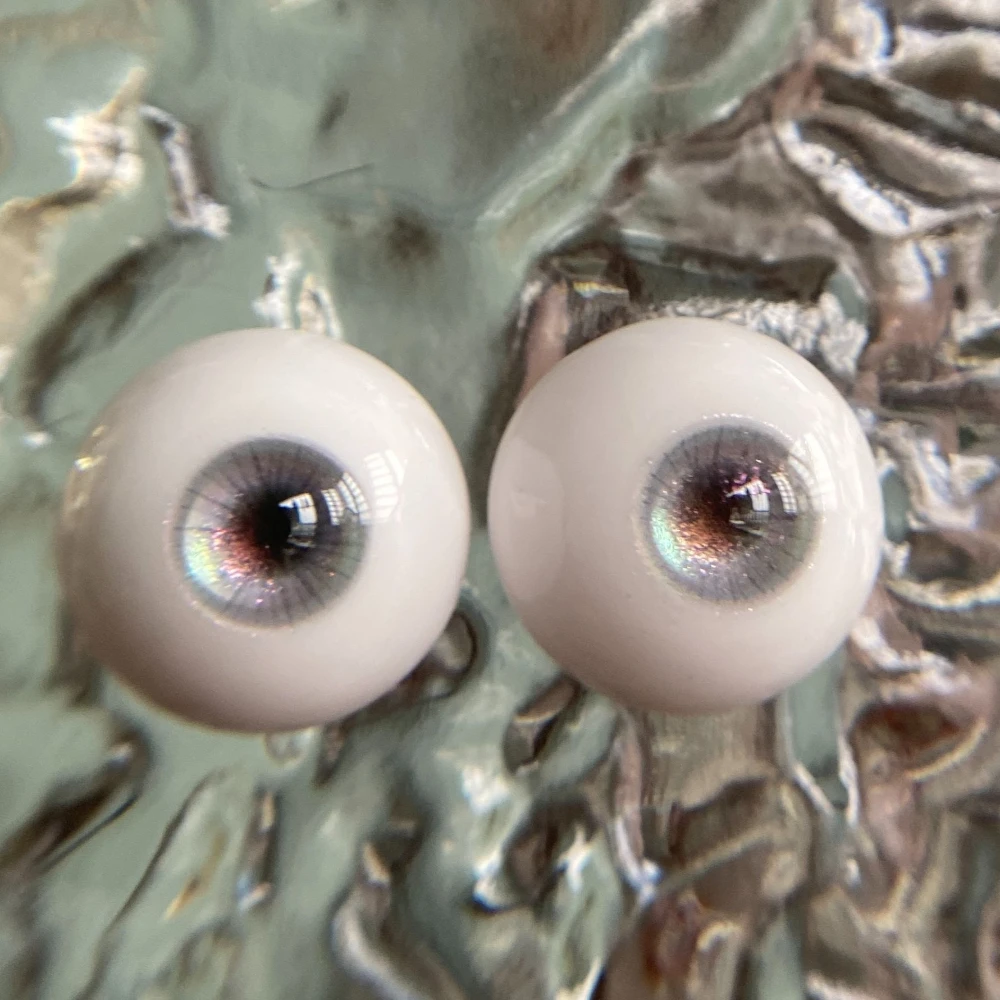 12/14/16/18mm Occhi della bambola per 1/3 1/4 1/6 Bjd Doll Gesso Bulbo oculare Imitazione Occhi di vetro Dress Up Giocattoli Accessori per bambole, Nessuna bambola