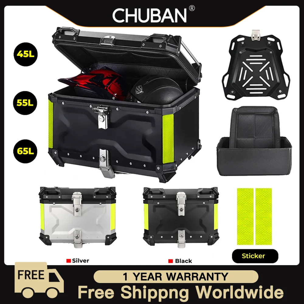 

CNC Aluminum Motorcycle Helmet Box Top Tail Rear Luggage Storage Tool Cases Lock Trunk For YAMAHA For Honda For BMW Elite