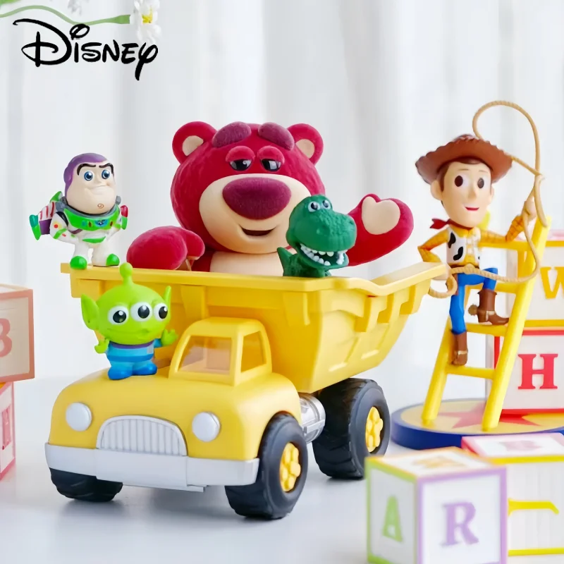 

Disney Lotso Toy Story Flip Truck Creative Flocking Material Action Figures Model Collectible Desktop Ornaments Kids Xmas Gifts