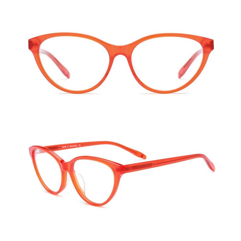 Belight Optical Acetate Cat Eye Shape Prescription Vintage Retro Women Colorful Eyeglasses Spectacle Frame Eyewear 19111